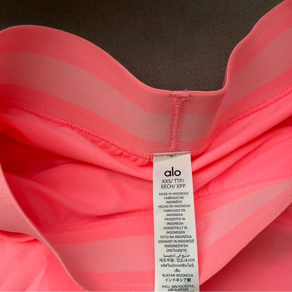 Alo Yoga Match Point Tennis Skirt Neon Bubblegum XXS